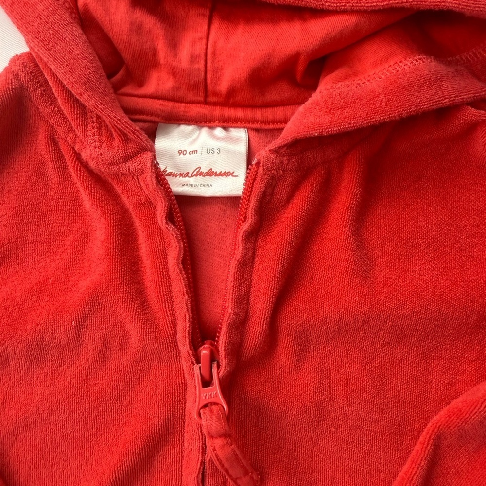 Hanna Andersson Classic Red Kids Hoodie - Picture 2 of 3